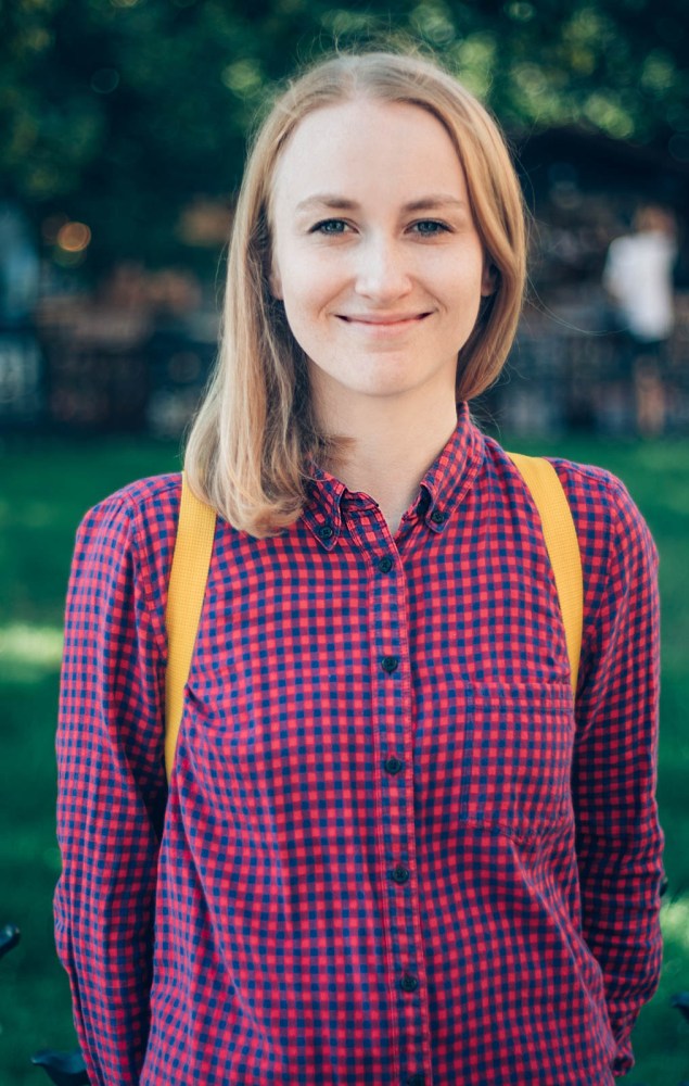 a person wearing a blue shirt